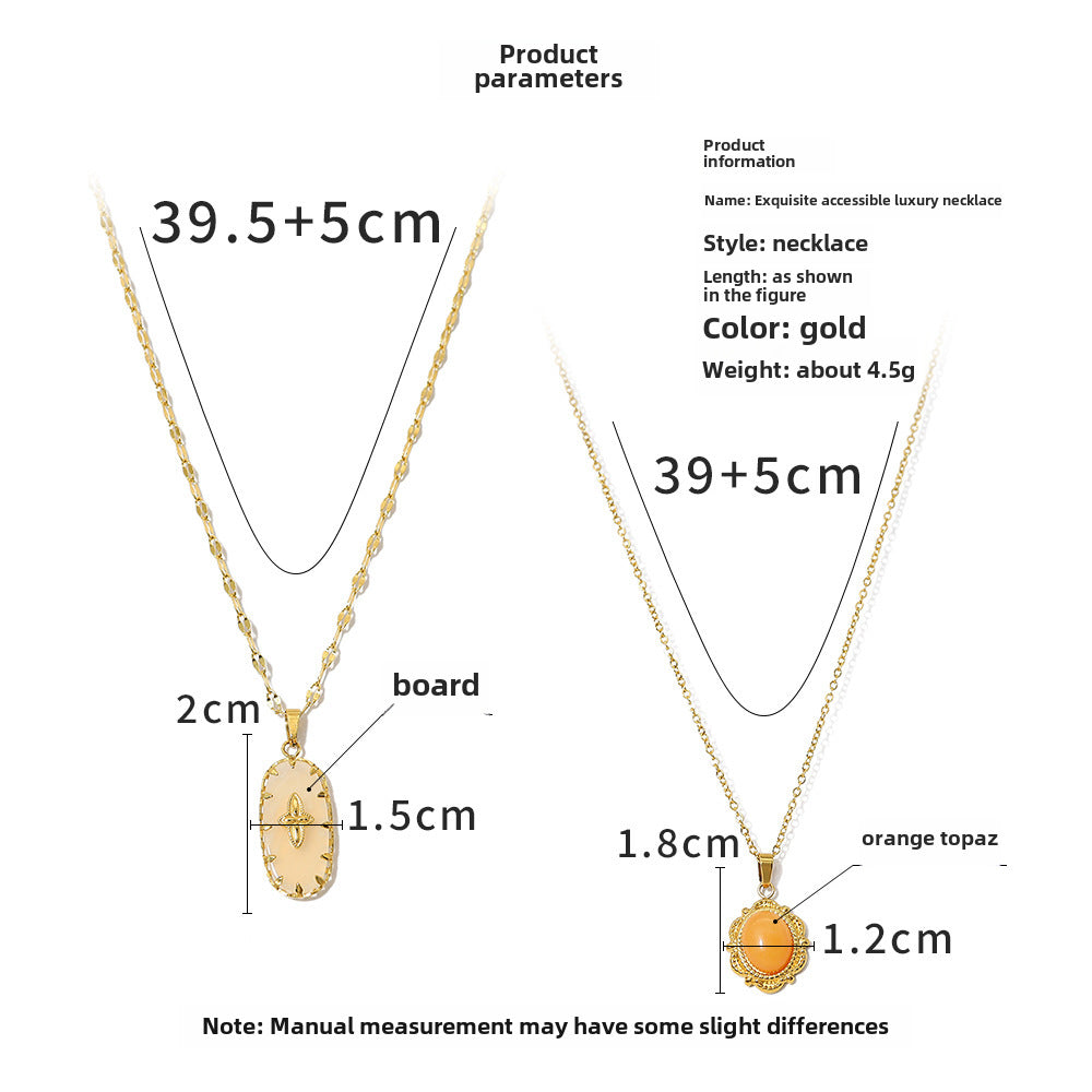 Wholesale  18K gold titanium steel necklace