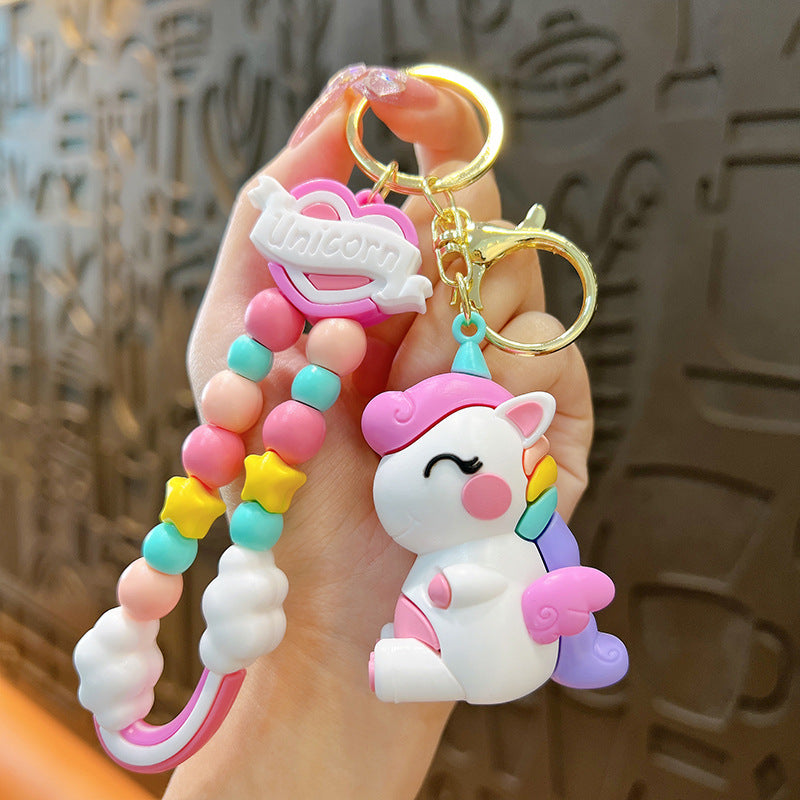 Wholesale Cartoon Cute Macaron Unicorn Keychains Keychain Wallet ACC-KC-YanG005