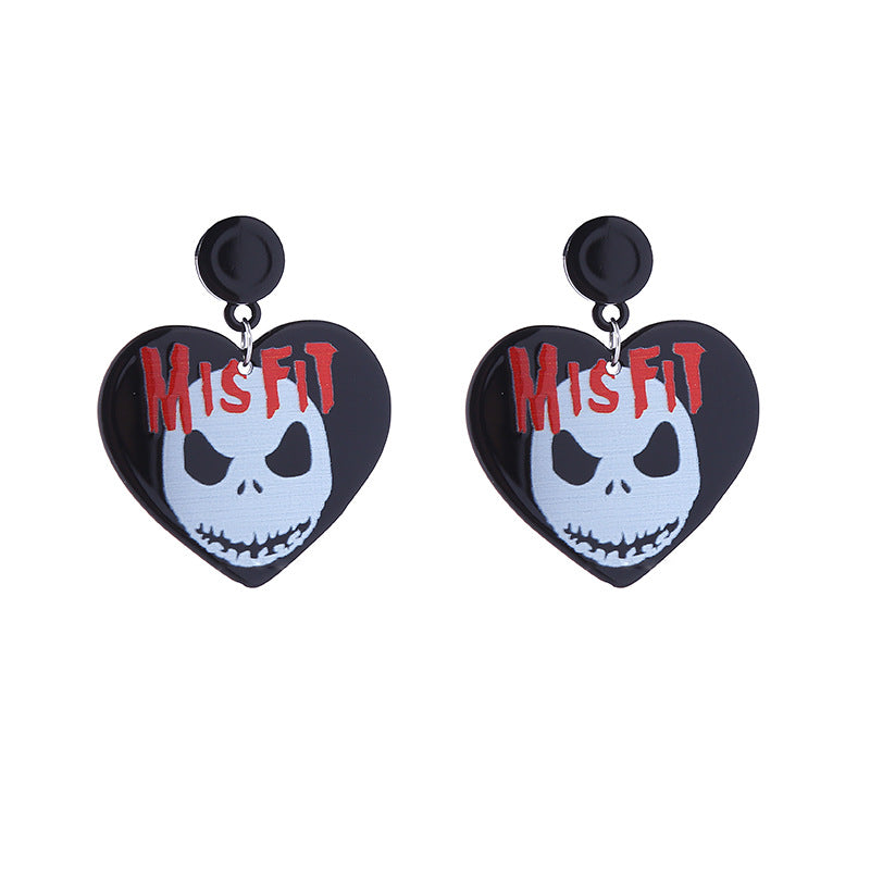 Wholesale  Series Personalized Horror Bloodstain Halloween Acrylic Earrings