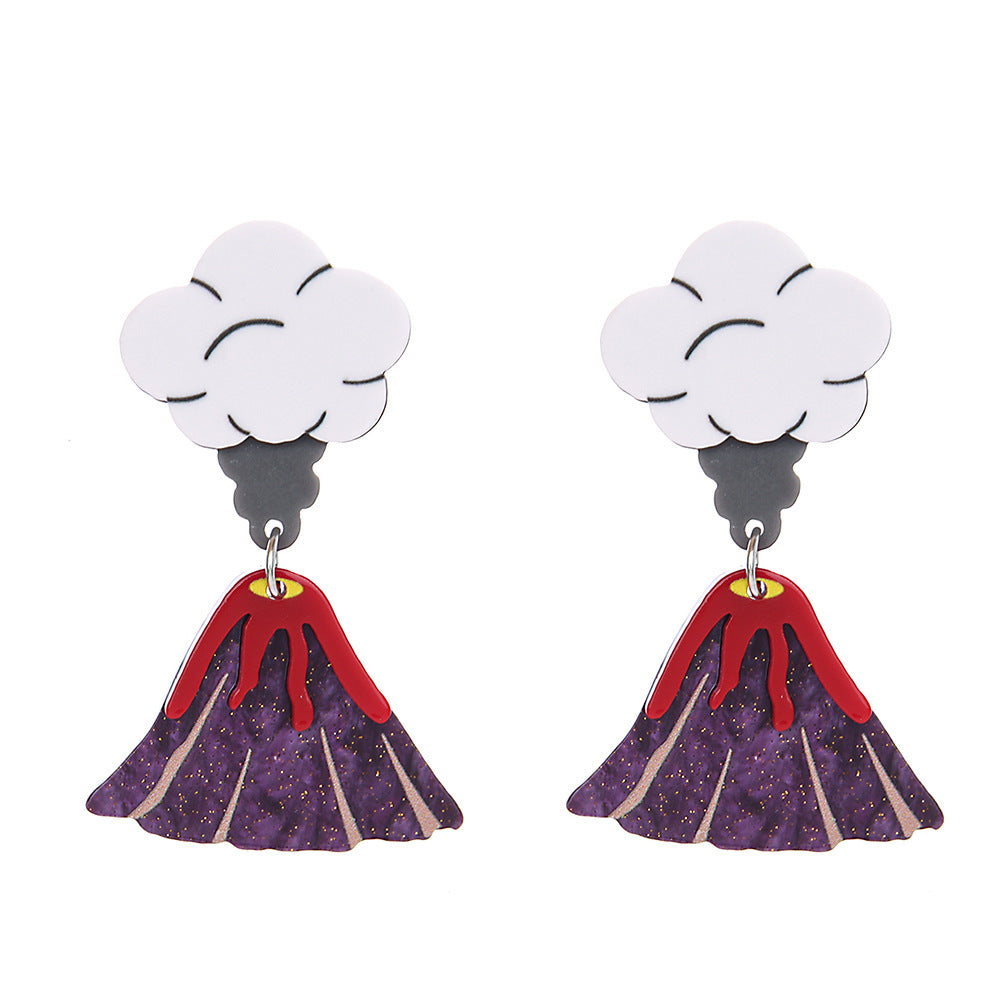 Wholesale  Volcanic  Acrylic Earrings