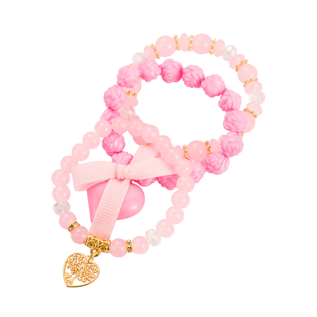 Wholesale  Bohemian Heart Pendant Multi-Layer Bracelet Set