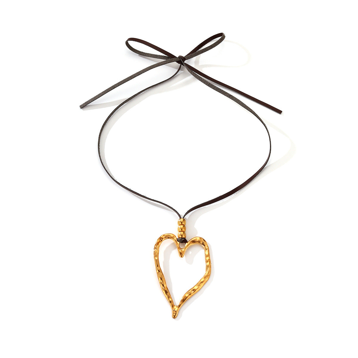 Wholesale Valentine's Day necklace retro cowboy style irregular heart strap necklace