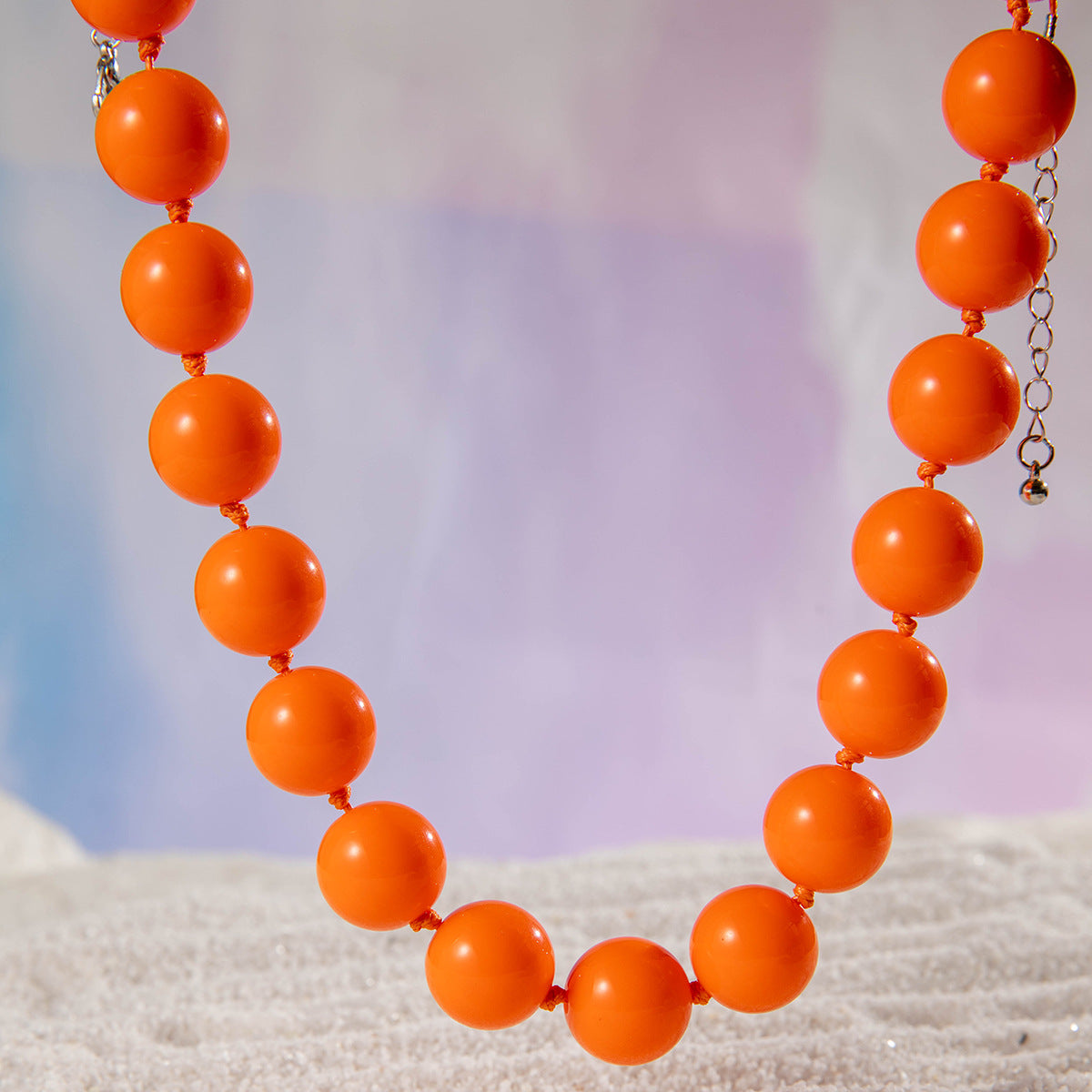 Wholesale  Bohemian Ethnic Style Colorful Large Bead Single-layer Necklace