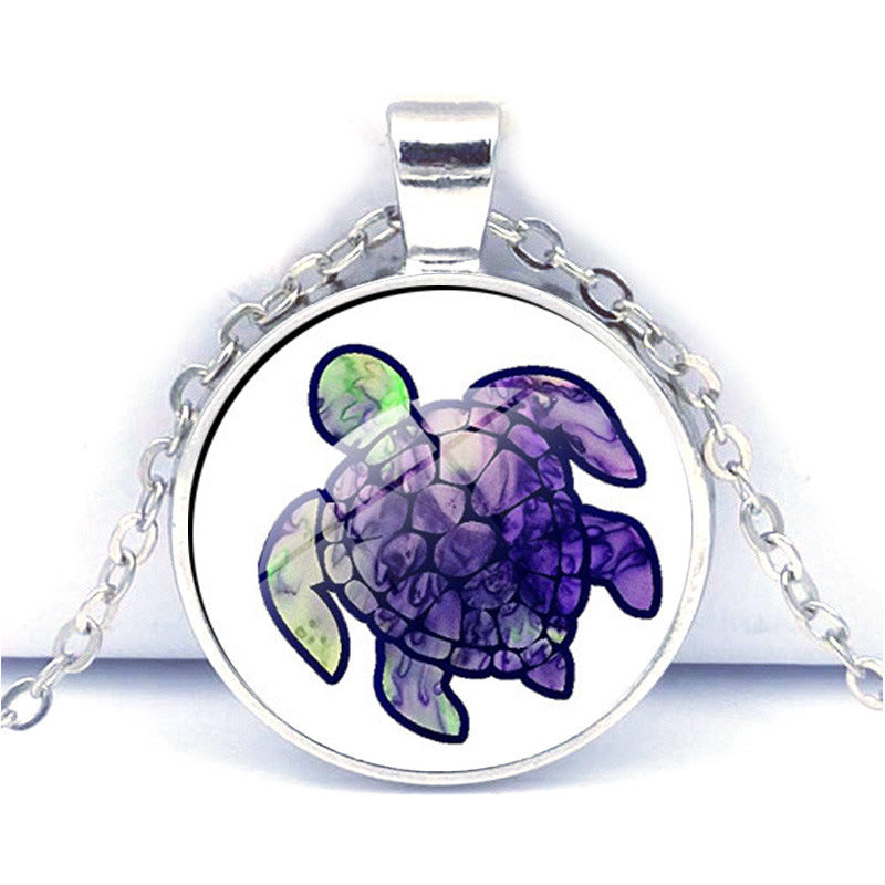 Wholesale Colored Turtle Time Gem Necklace ACC-NE-JiaYun002