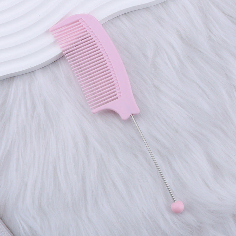 Wholesale DIY Beadable Comb,  Plastic Pointed-Tail Comb,  Home/ Salon Style Curved Comb,  Fine-Tooth Hair Smoothing Comb,  Hair Styling Tool