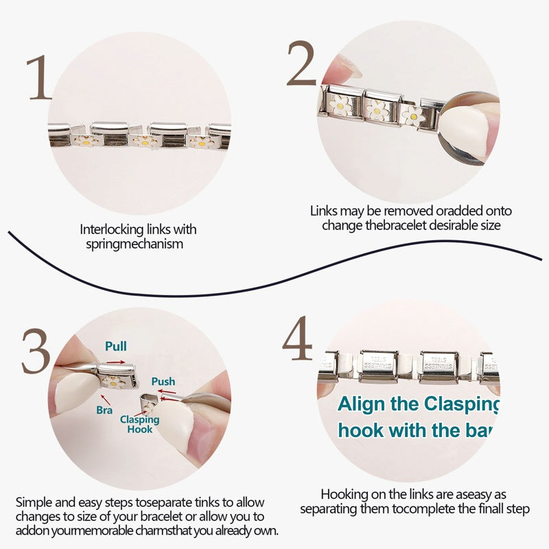 Wholesale Stainless Steel  Cartoon ing Bracelet Fashion Accessory Gift