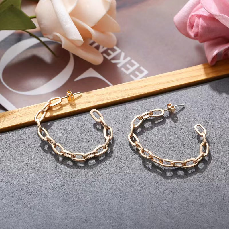 Wholesale Vintage Gold Geometric Circle Earrings ACC-ES-MY030
