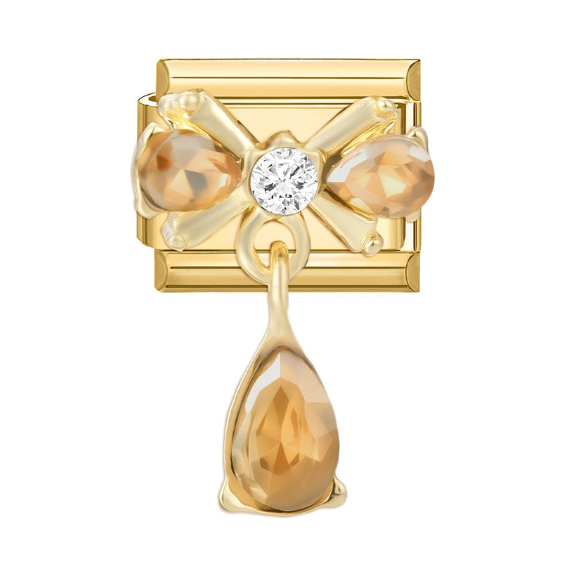 Wholesale 9mm Italian Charm Starter Bracelets DIY square Single Section Creative Stainless Steel Composable Bracelet