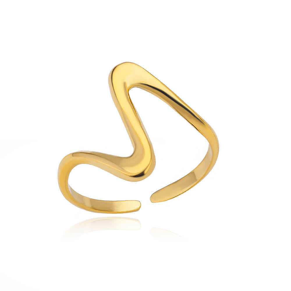 Wholesale  Light Luxury Stainless Steel 18k Gold Plated Ring