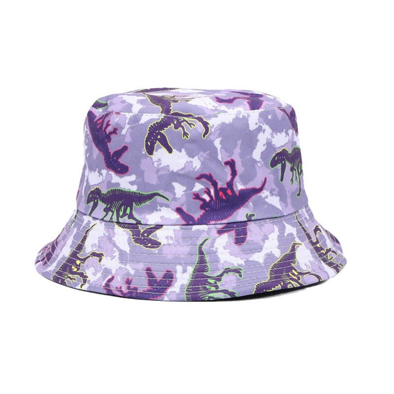 Wholesale  Dinosaur Digital Printing Fisherman Hat Bucket Hat