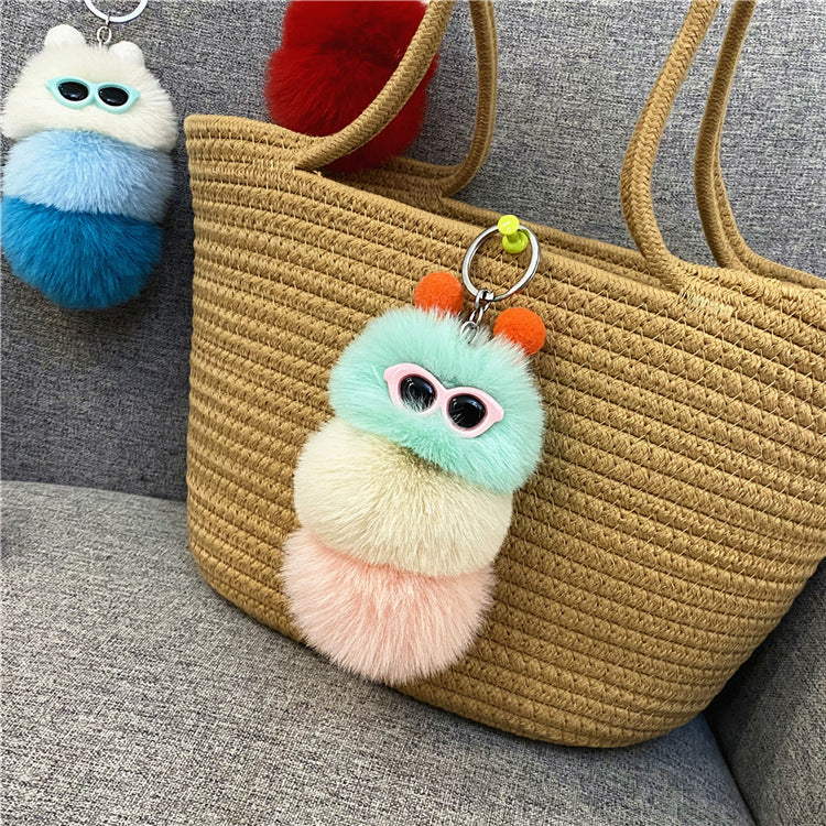 Wholesale Cartoon Cute Caterpillar Plush Keychain ACC-KC-KaiYue008