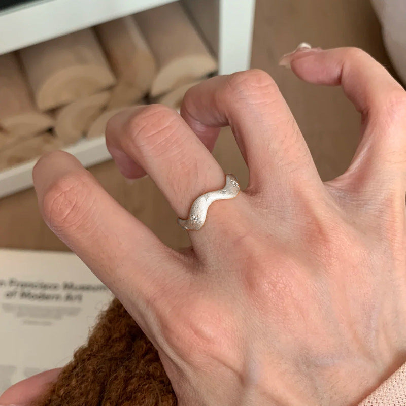 Wholesale zircon tiger eye open ring