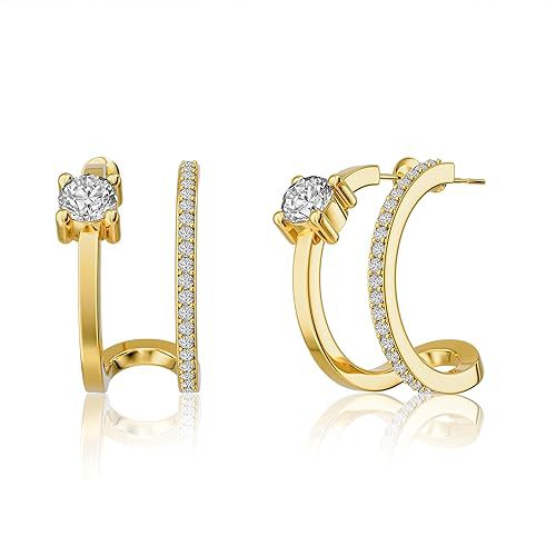 Wholesale Cross Zircon Earrings Gold Plated Sparkle Fashion Jewelry for Gift Boutique Resale