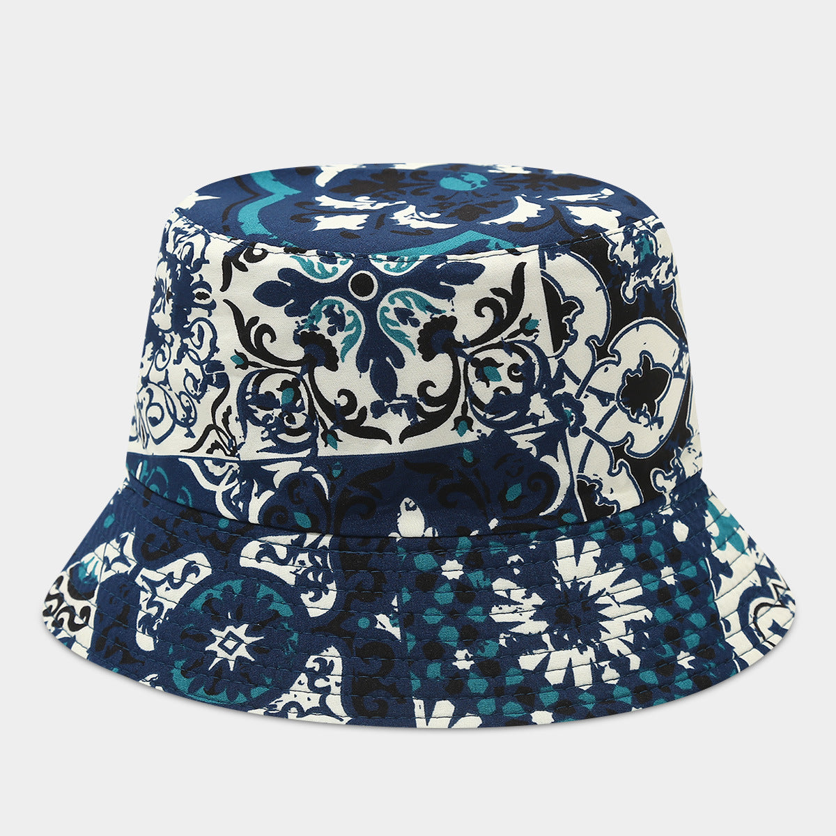 Wholesale Double-Sided Fisherman Hat  Flower Pattern Basin Hat