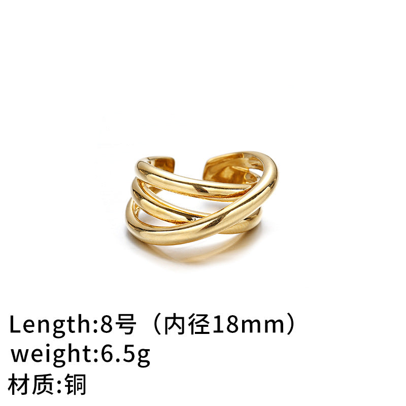Wholesale  Retro Exaggerated All-match Titanium Steel Ring