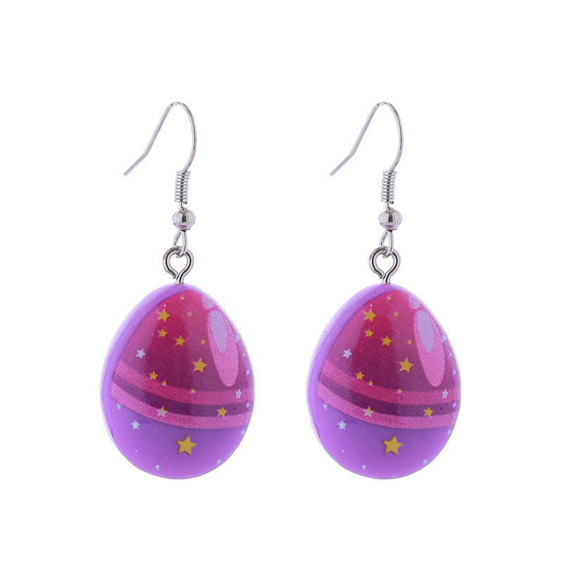 Wholesale Easter Cartoon Bunny Carrot Egg Chick Plastic Earrings