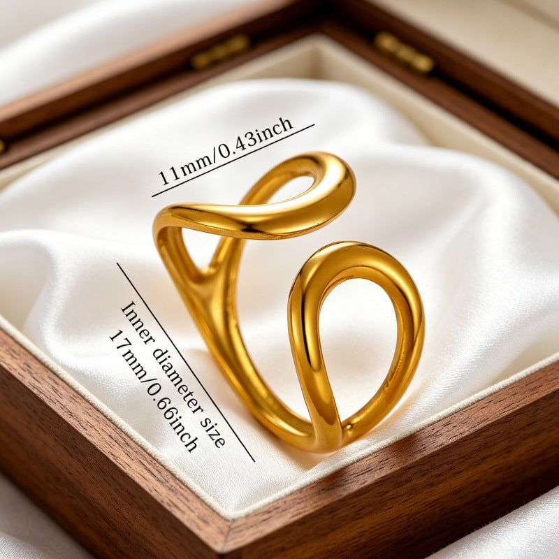 Wholesale Titanium Steel Vacuum Plated Stackable Rings Stylish Jewelry Accessory for Resale or Gift
