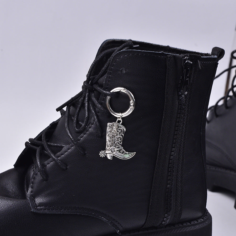 Wholesale  retro creative Western cowboy boot pendant  Shoes Charms