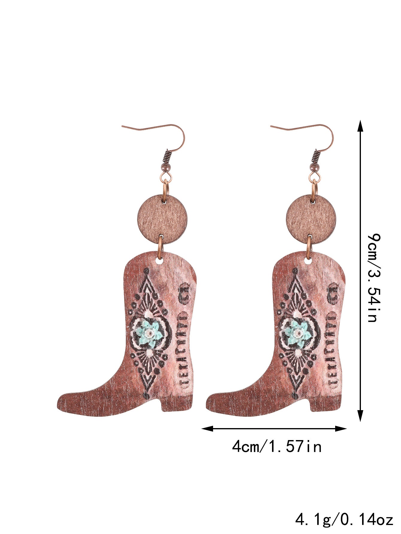 Wholesale Wooden Flower Drop Earrings Vintage Bohemian Ear Jewelry for Women