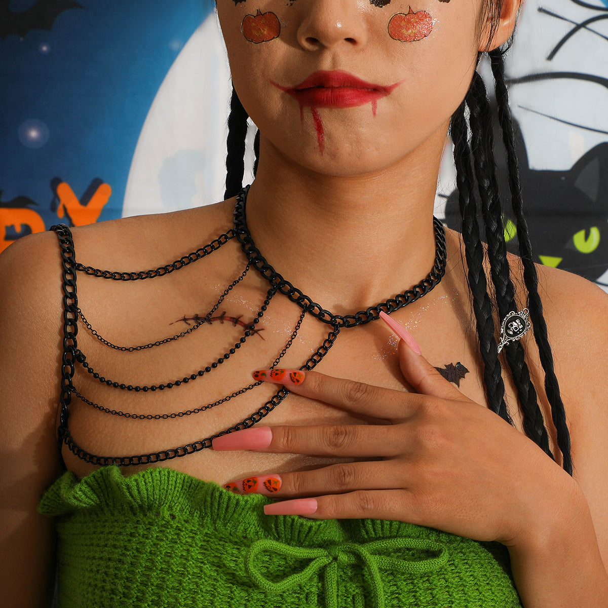 Wholesale  Personalized Tassel Chain Shoulder Necklaces