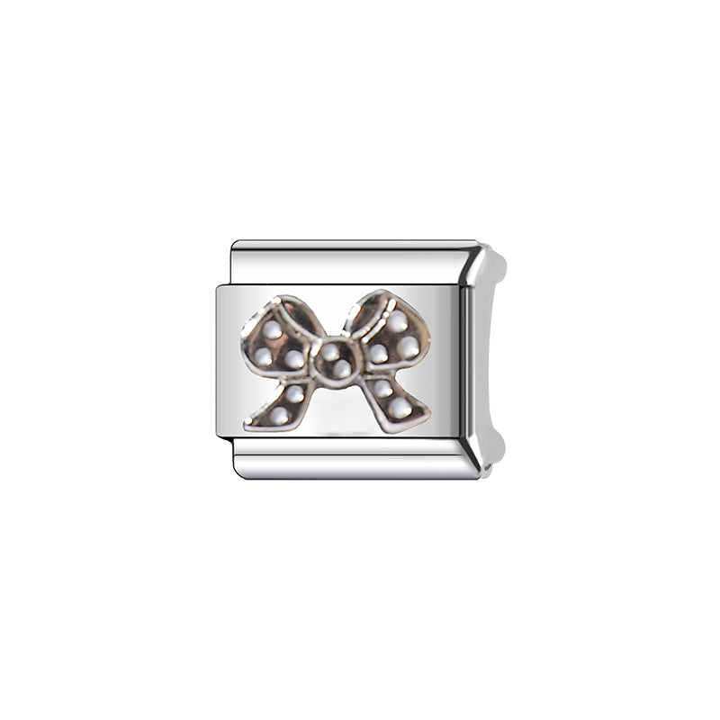 Wholesale  9mm Italian Charm Starter Bracelets DIY square Single Section Creative Stainless Steel Composable Bracelet