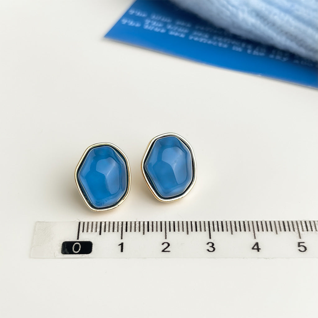 Wholesale blue oil earrings