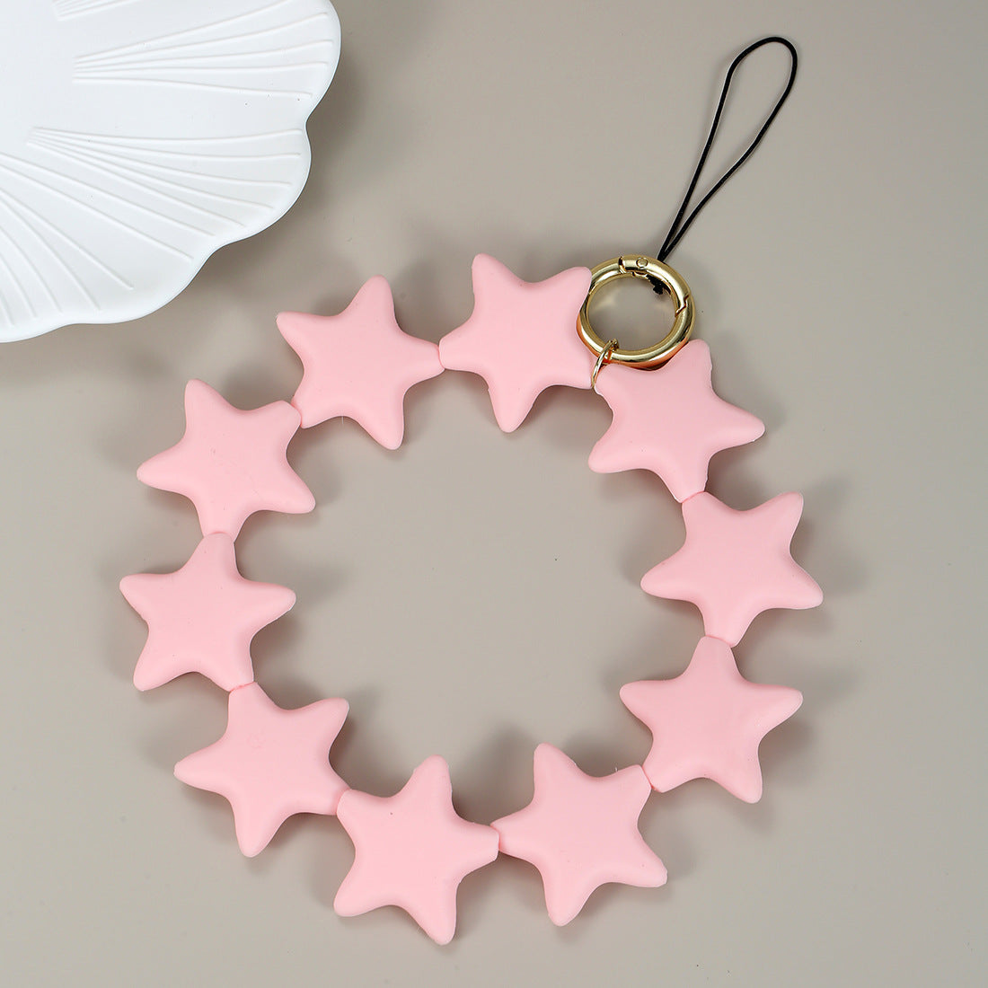 Wholesale Colorful Silicone Star Cute Wristlet Keychain
