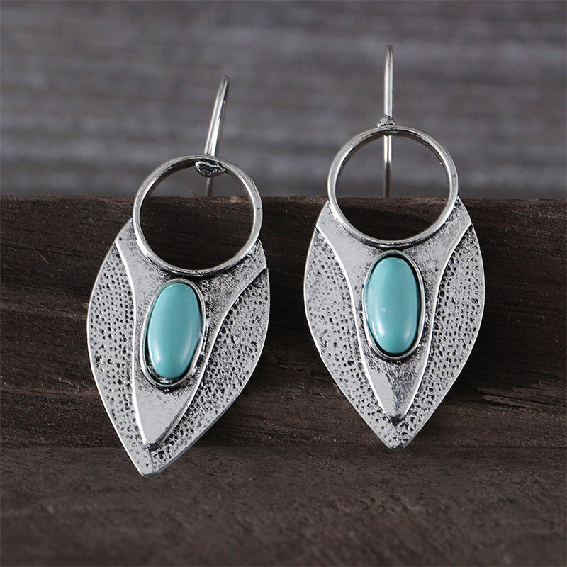 Wholesale Ethnic Turquoise Drop Earrings