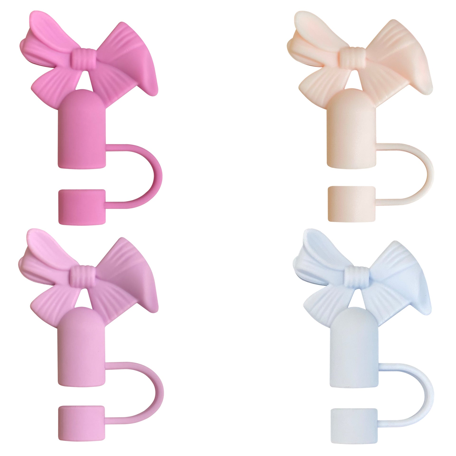 Wholesale Cute cartoon bow 3D 10mm straw cover