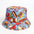 Wholesale  personalized painted printed fisherman hat color tiger head double-sided sunshade hat tide