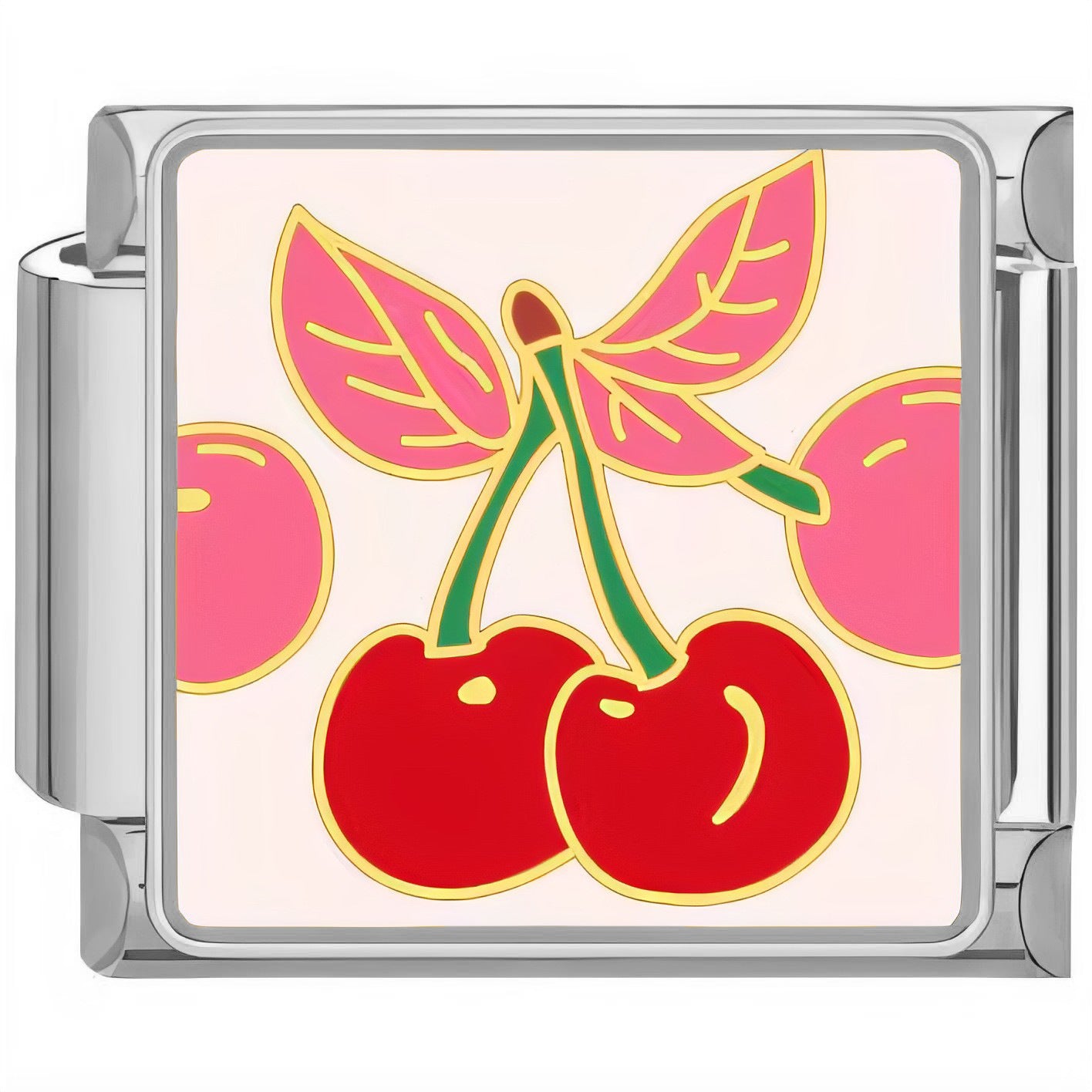 Wholesale Italian Charm Bracelet 9mm DIY Cherry Homemade   Creative Stainless Steel Composable Bracelet