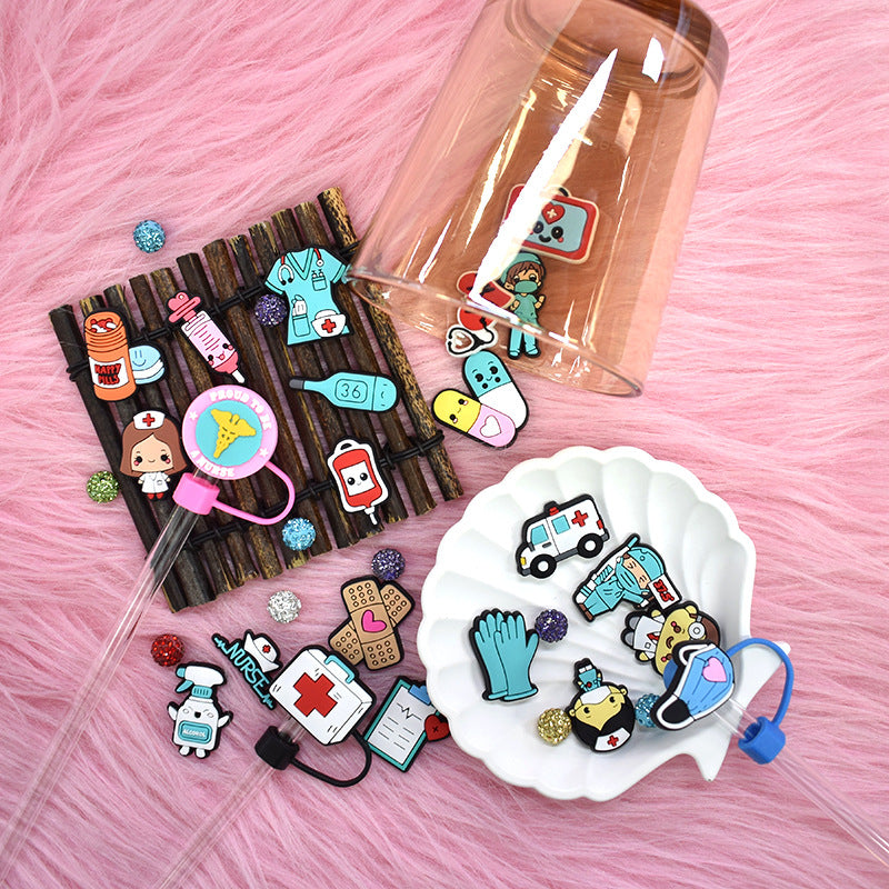 Wholesale Random 100pcs Medical Straw Cover 10MM Straw Tube Cap