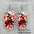 Wholesale Christmas Halloween  candy crutch lollipop wooden earrings