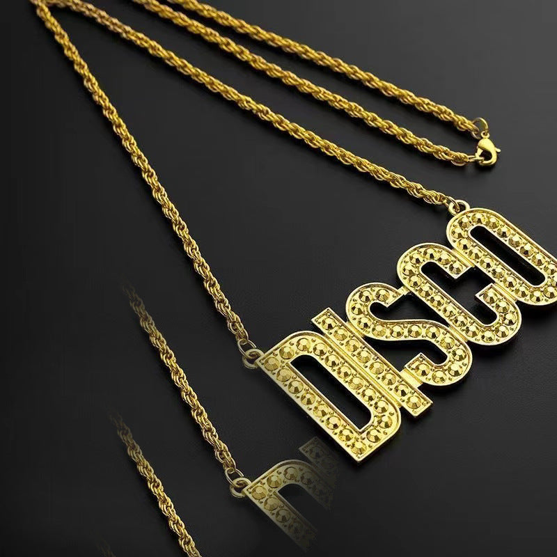 Wholesale Letter Personality Hip Hop Alloy Necklace ACC-NE-AnHe001