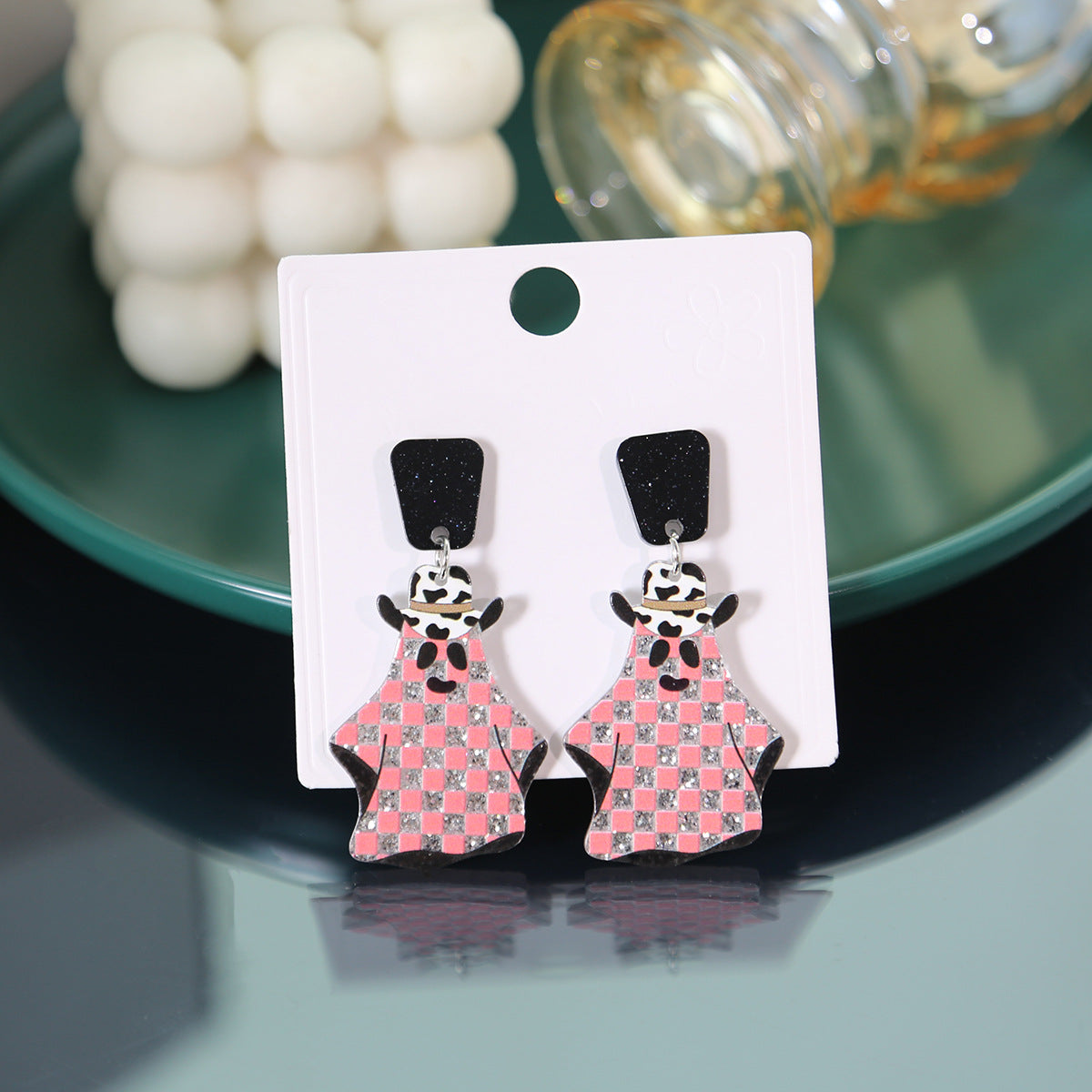 Wholesale Ghost Halloween Acrylic Earrings ACC-ES-MDD034