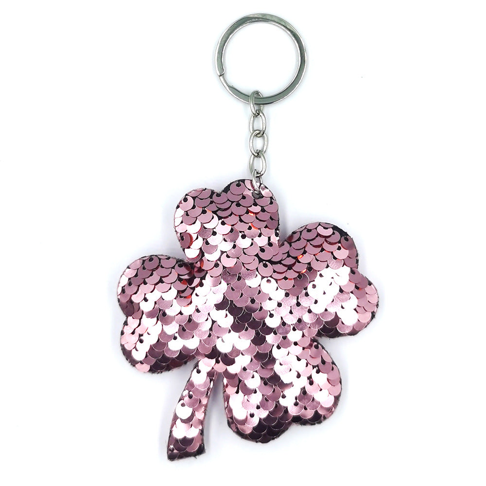 Wholesale Sequin Four-leaf Clover Creative Keychain