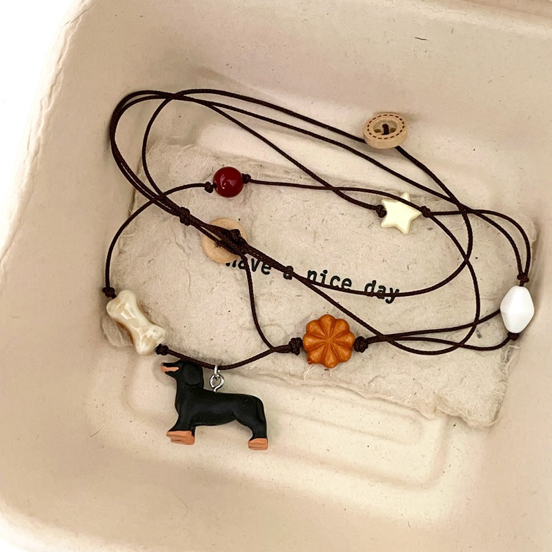 Wholesale Cute puppy light luxury sweater chain