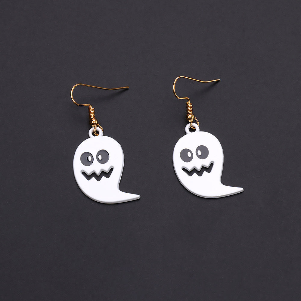Wholesale 10pcs cute cartoon earrings pumpkin alloy earrings