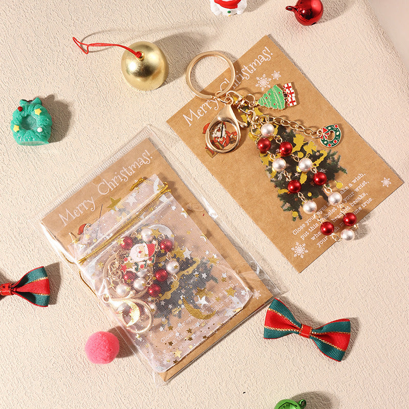 Wholesale Christmas  Snowflake Christmas Tree Keychain