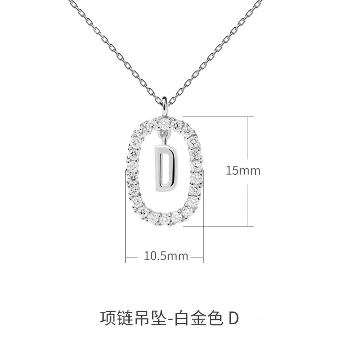 Wholesale Color Diamond Letter Necklace Inlaid with Color Zircon Clavicle Chain Choker Necklace ACC-NE-BYL002