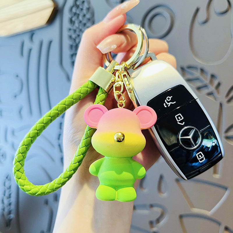 Wholesale Cartoon Gradient Color Bear PVC Soft Glue Keychain Creative Keychain ACCVIP-KC-HangLi008