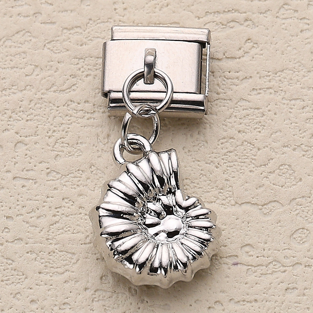 Wholesale 10pcs Italian Charm Bracelet 9mm DIY Splicing Colorful Fruits and Marine Life Series Stainless Steel Composable Bracelet