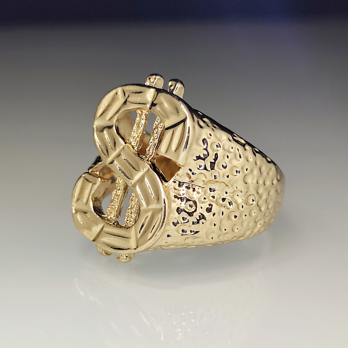 Wholesale 18k gold car flower men' s ring