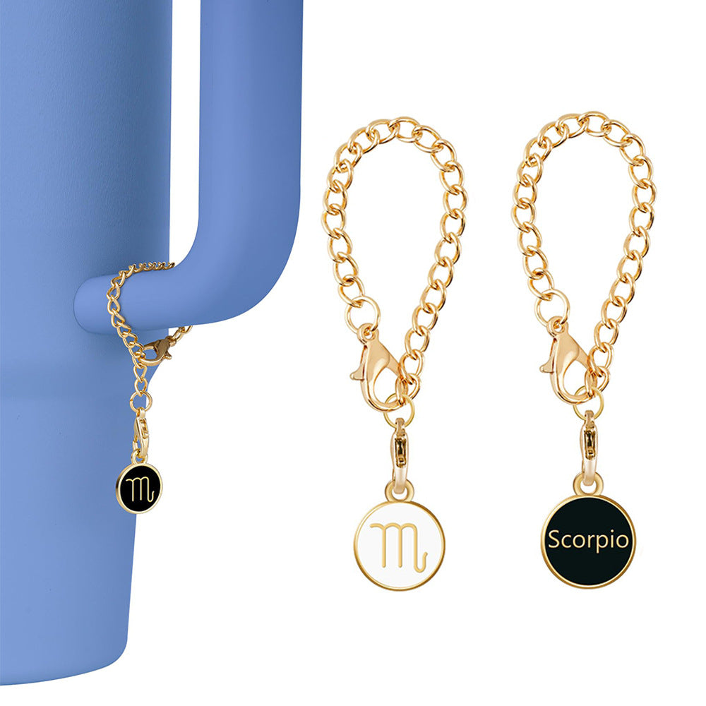 Wholesale Twelve Zodiac Signs Chain 40oz Cup Alloy Pendant Cup Accessories ACC-CA-ShiXuan004