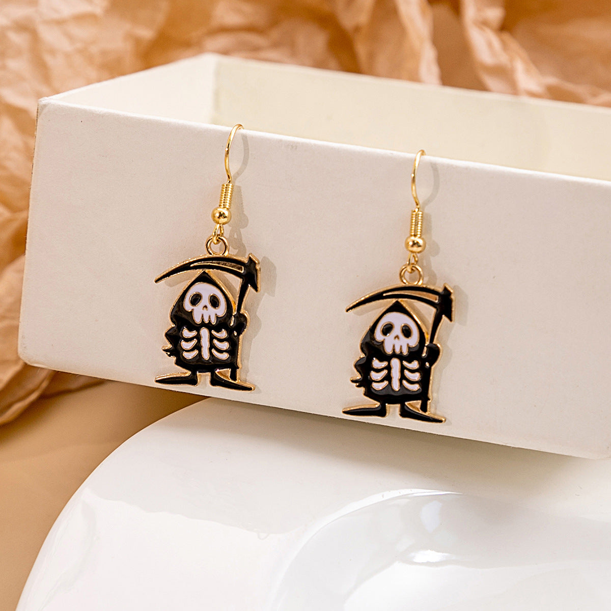 Wholesale Alloy  Bat Pumpkin Earrings