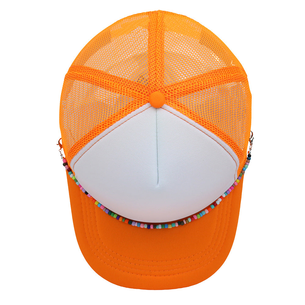 Wholesale Colorful Chain Trucker Cap Mesh Cap Baseball Cap ACC-HT-HaiPu019
