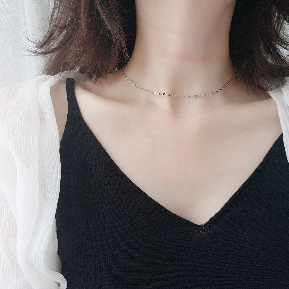 Wholesale  fashion clavicle chain choker fsimple lip chain necklace