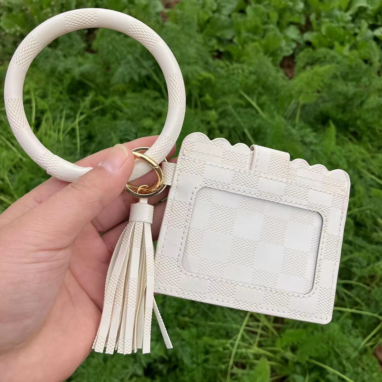 Wholesale Leopard Print PU Leather Tassel Keychain Wallet - Chic Fashion Accessory for Gift