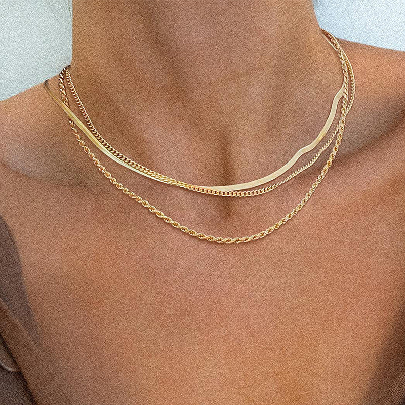 Wholesale punk style exaggerated metal thick chain necklace