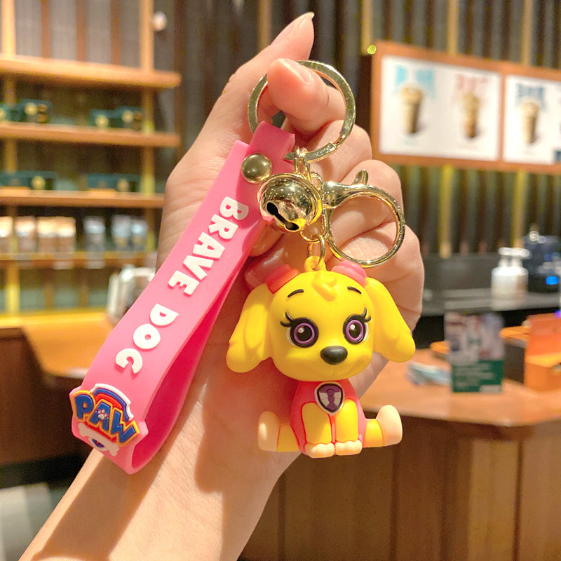 Wholesale Cartoon Cute Puppy PVC Soft Keychains Silicone Creative Keychain ACC-KC-XinShu013